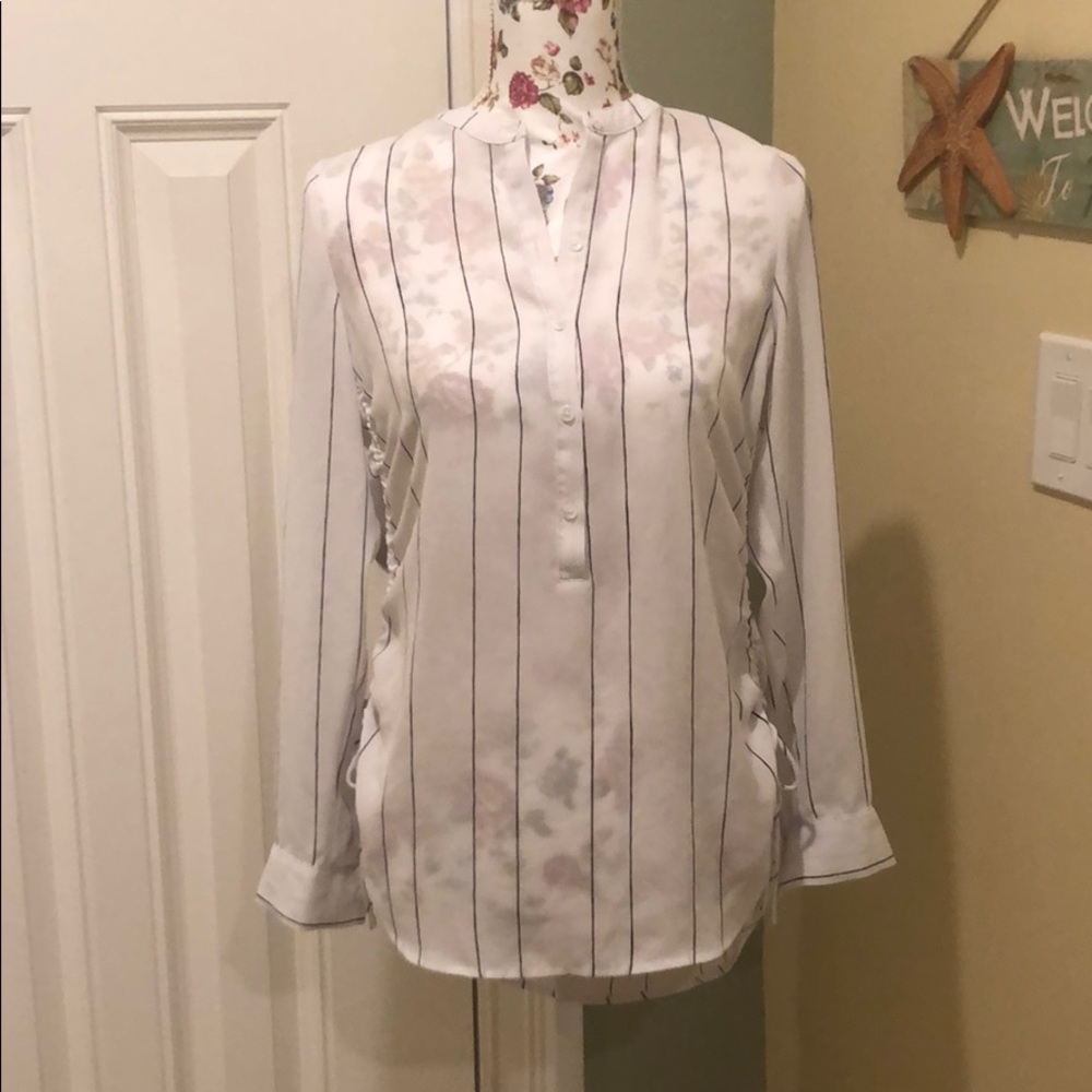 Apt.9 black and white striped top